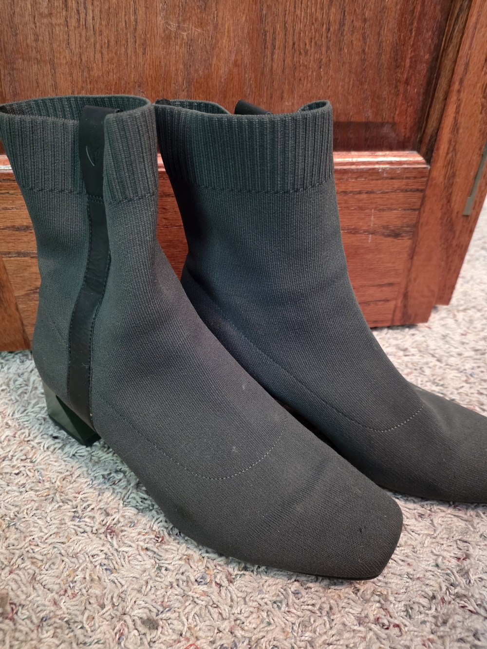 Vivaia Olive Green Sock Boots, Womens Size 11